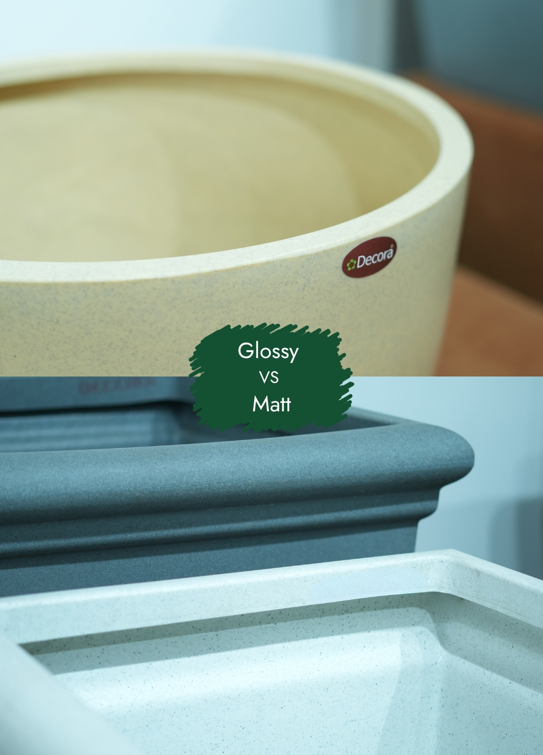 glossy pot vs matt pot