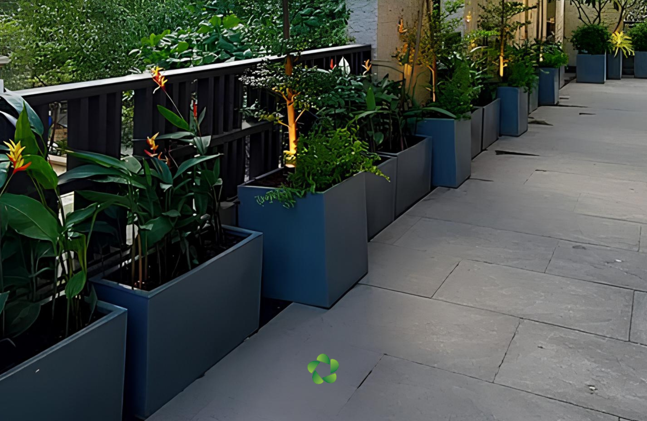 Choosing large planters for commercial entrances